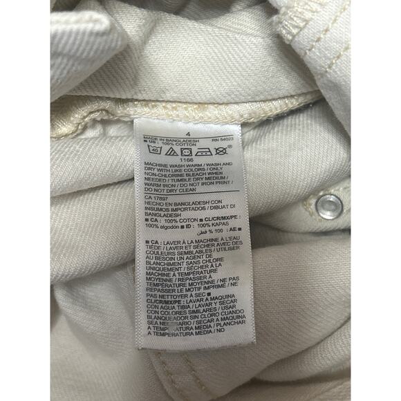 Old Navy Womens Cream Sleeveless Pocket Straight Leg Overall Jumpsuit Size 4 - Picture 5 of 5